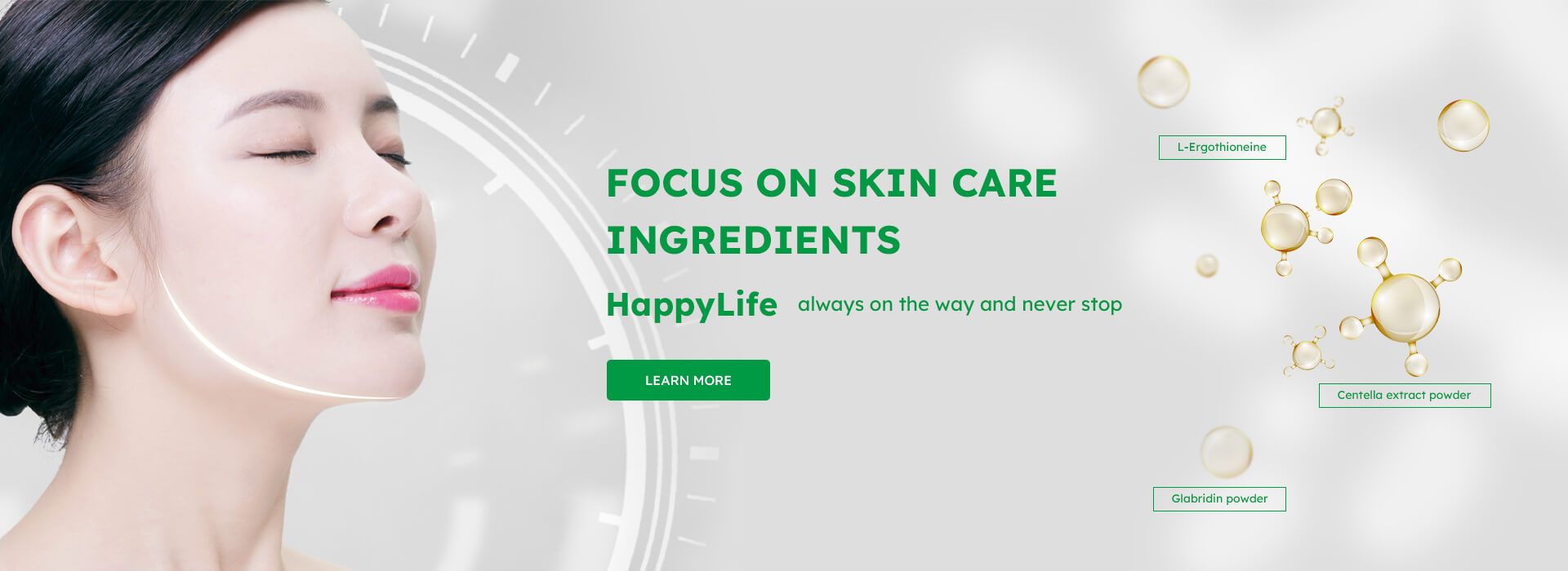focus on skin care ingredients -HappyLife